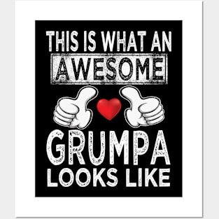 fathers day this is what an awesome grumpa look like Posters and Art